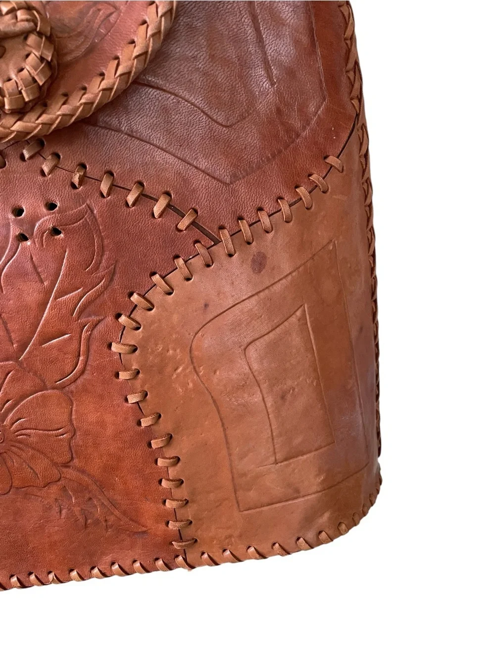 Handcrafted Vintage Boho Brown Leather Shoulder Bag
